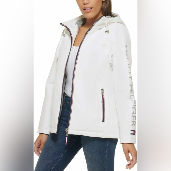 🤍💎💎Tommy Hilfiger Women's White Utility Jacket unisex - Picture 3 of 13
